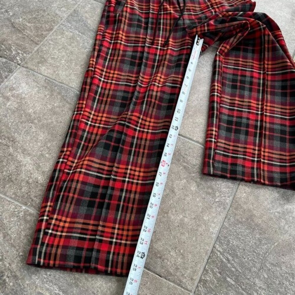 Urban Outfitters Plaid Pull-On Pants Size XS Straight Leg Elastic Waist - Picture 13 of 14